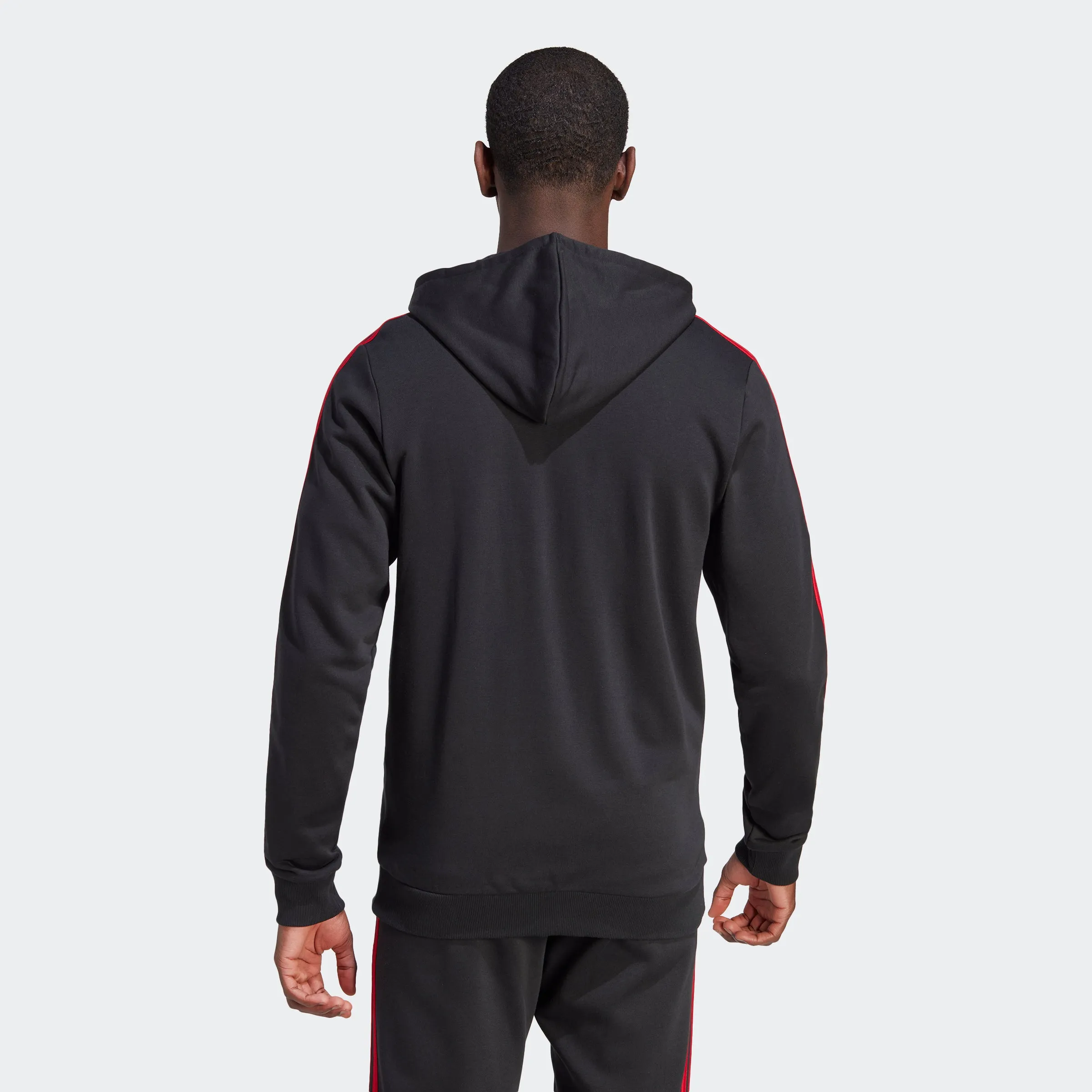 adidas Manchester United '23/24 DNA Full-Zip Hoodie | Black/Red | Men's