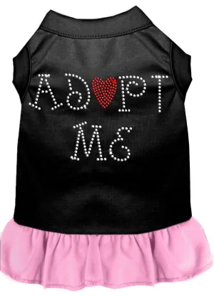 Adopt Me Rhinestone Dresses Black With Light Pink Xs