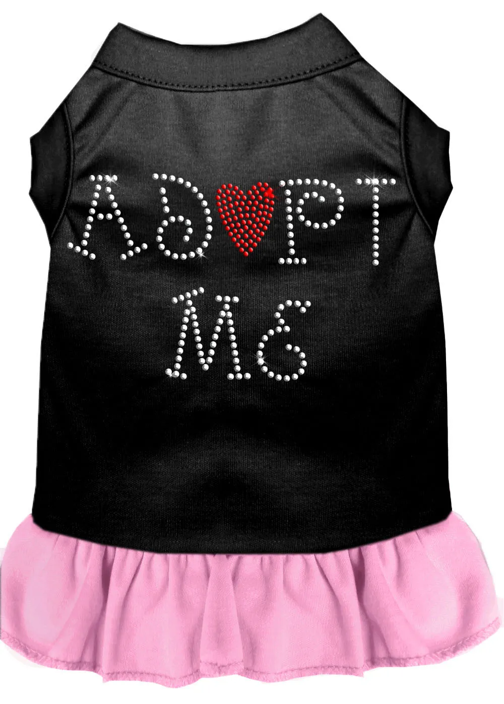 Adopt Me Rhinestone Dresses Black With Light Pink Xs
