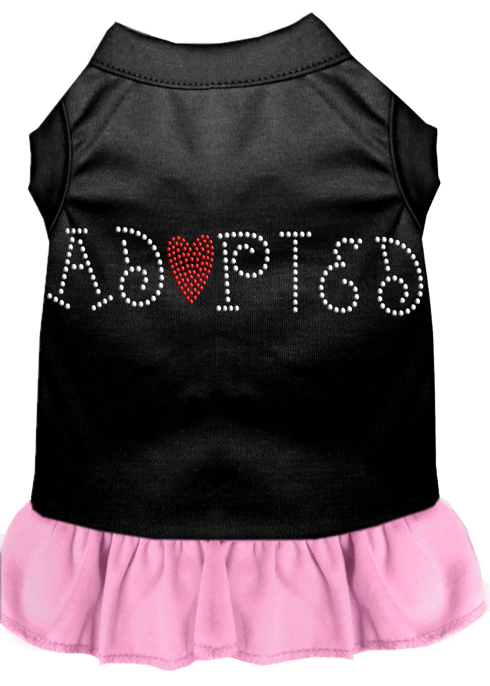 Adopted Rhinestone Dresses Black With Light Pink Sm