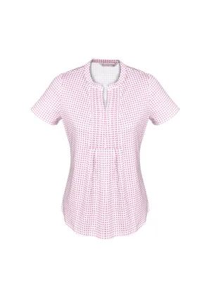 Advatex Ladies Sandy Linear Pleat Knit Top - Melon - 18 - Biz Collection
