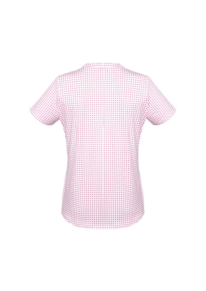 Advatex Ladies Sandy Linear Pleat Knit Top - Melon - 18 - Biz Collection