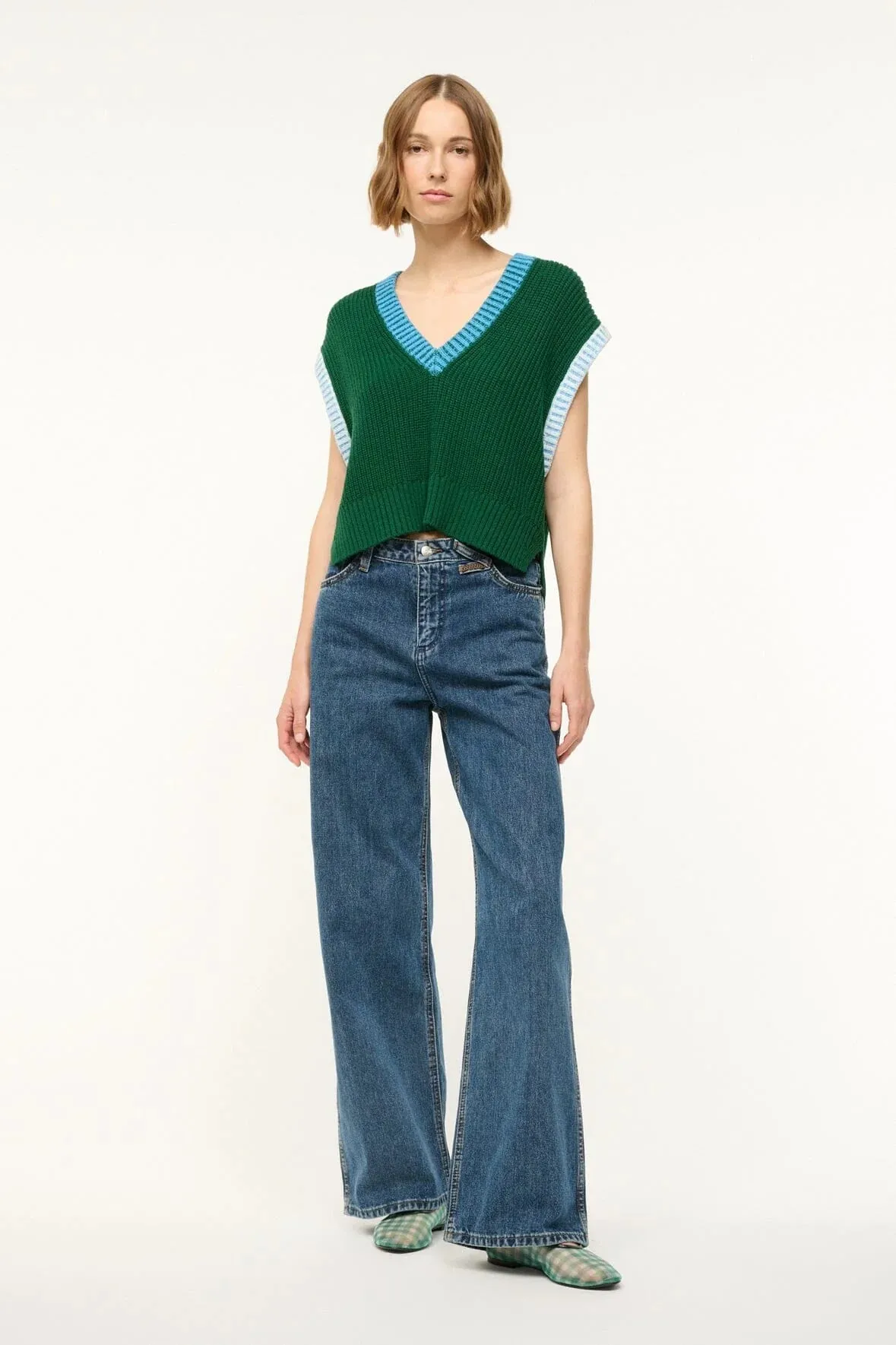 Americana Sweater in Jungle Sky Ivory