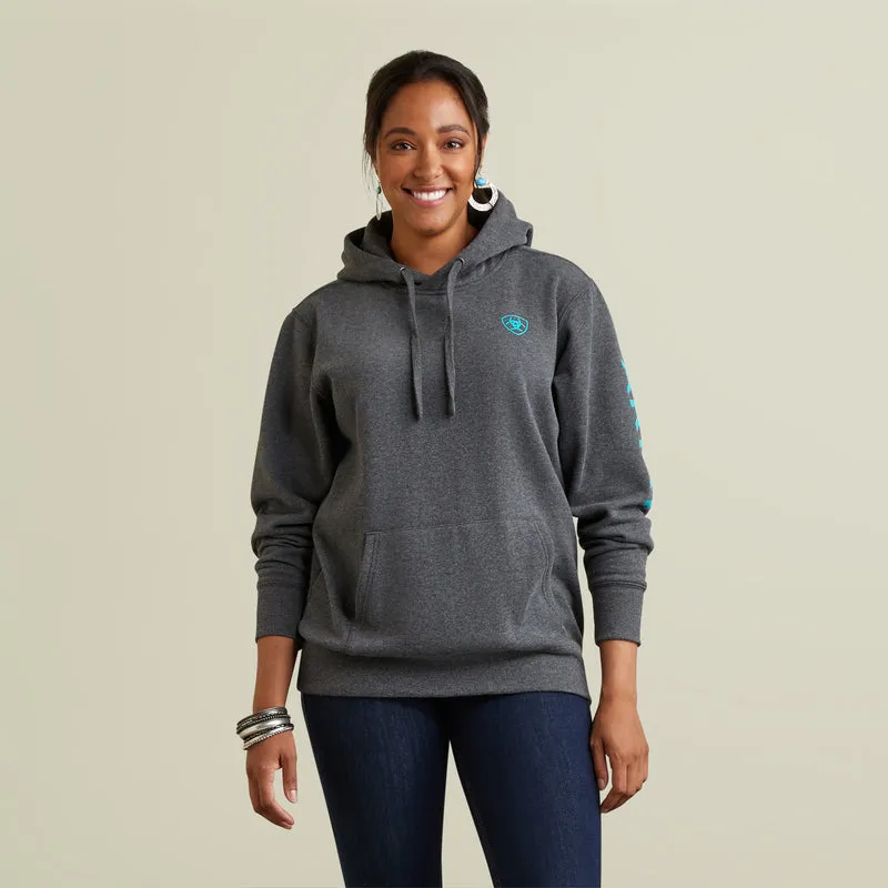 Ariat Women's Ariat Logo Hoodie, Charcoal Heather