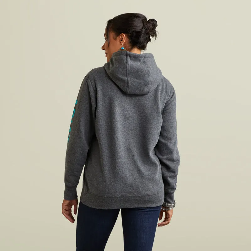 Ariat Women's Ariat Logo Hoodie, Charcoal Heather