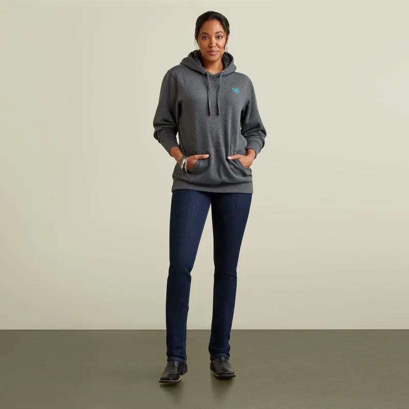 Ariat Women's Ariat Logo Hoodie, Charcoal Heather