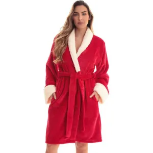 Belted Fleece Bathrobe Set  Soft and Warm Robe Relaxation