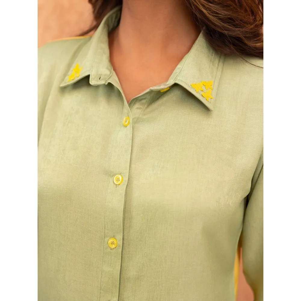 B'Infinite Butterfly Colorblock Shirt