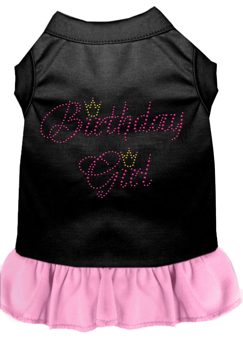 Birthday Girl Rhinestone Dresses Black With Light Pink Xxxl