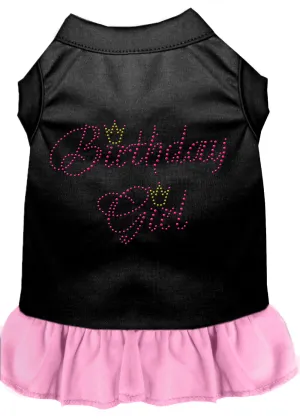 Birthday Girl Rhinestone Dresses Black With Light Pink Xxxl