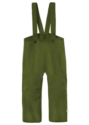 BOILED WOOL TROUSERS - olive