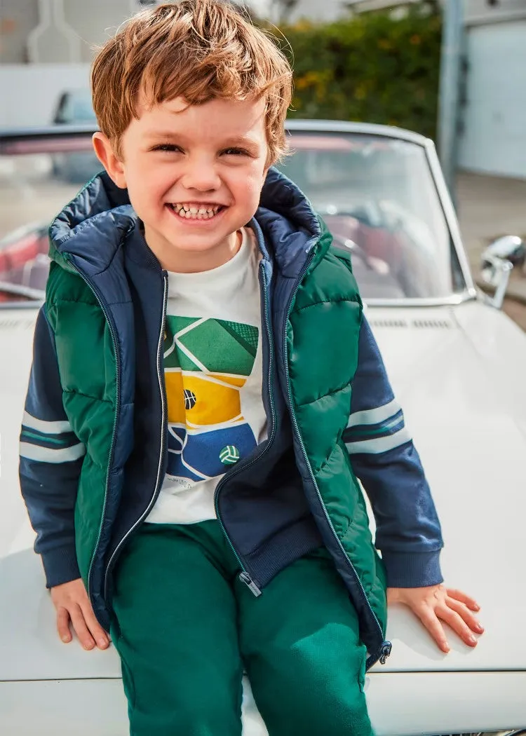 Boys Navy Reversible Vest by Mayoral