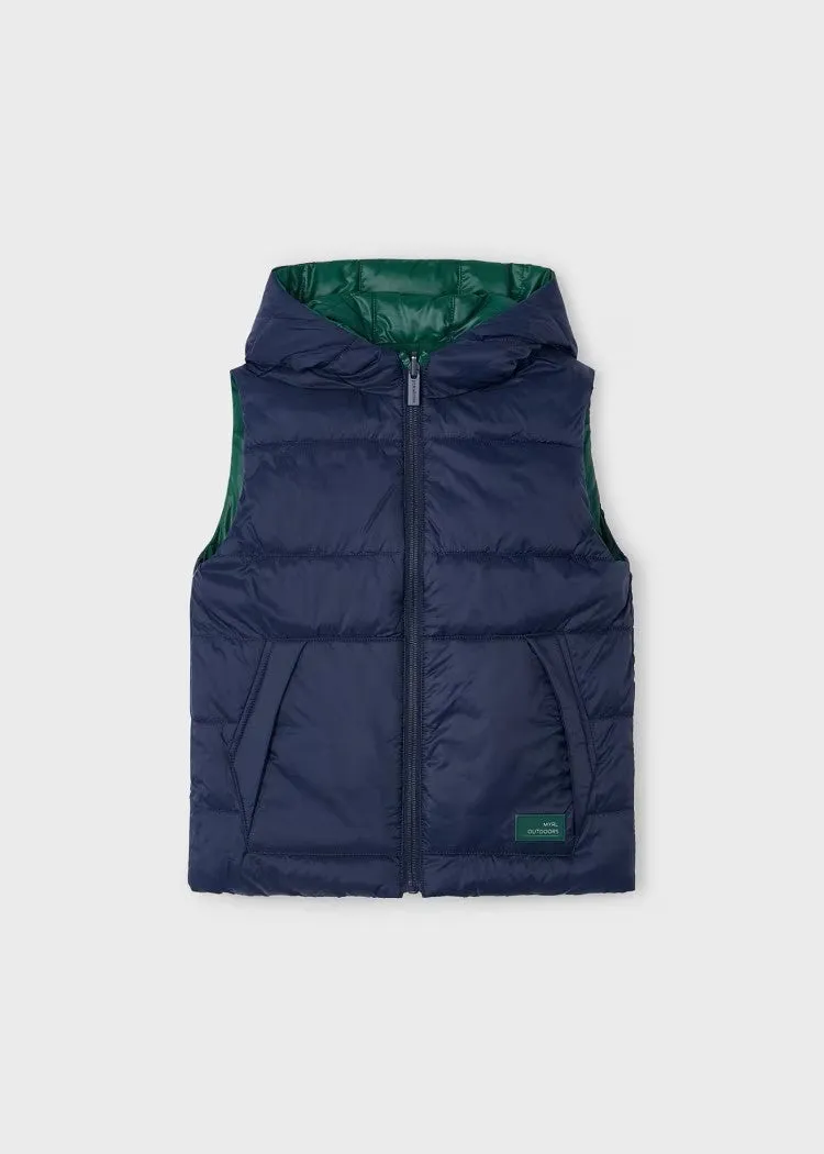 Boys Navy Reversible Vest by Mayoral