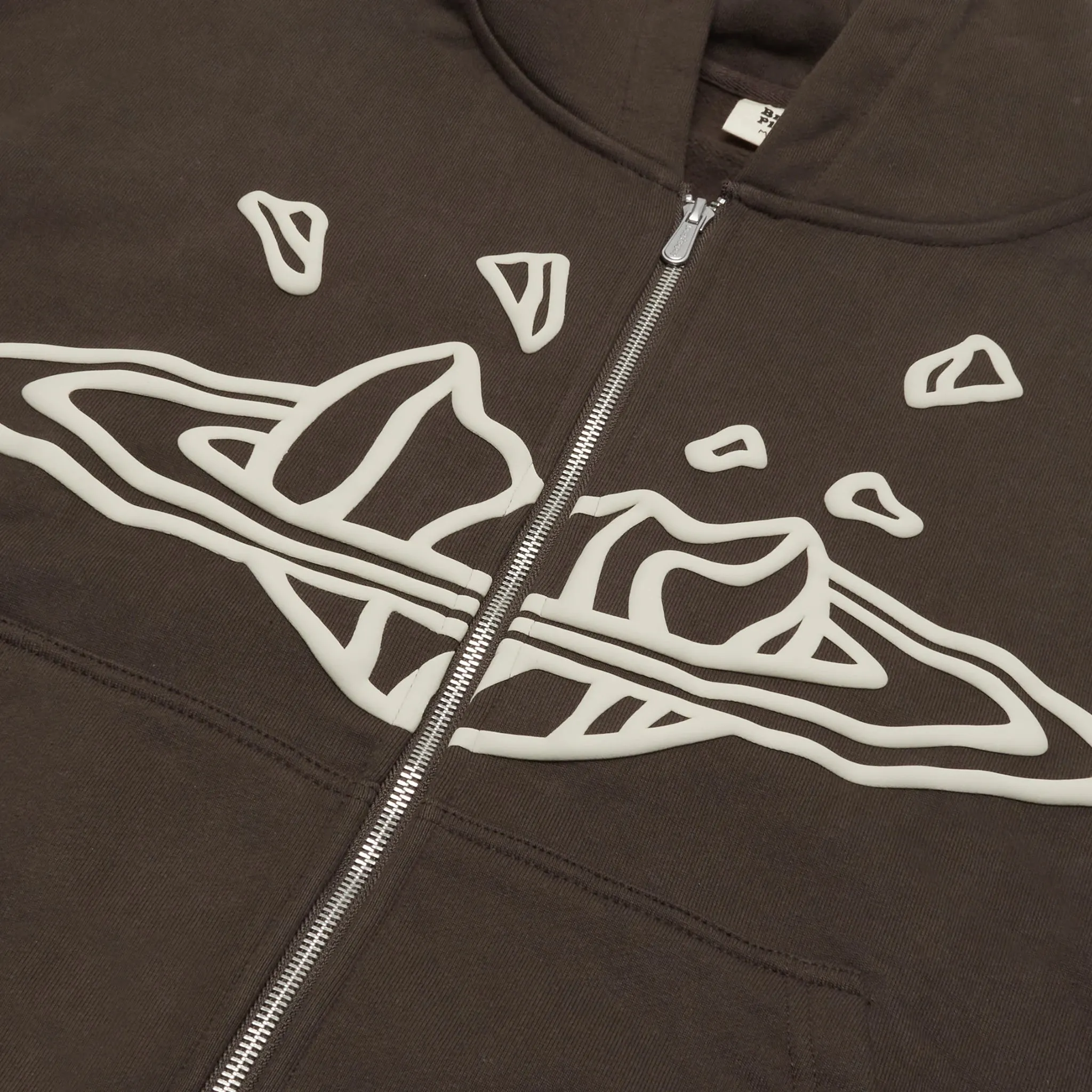 Broken Planet Outer Space Dark Brown Zip-Up Hoodie