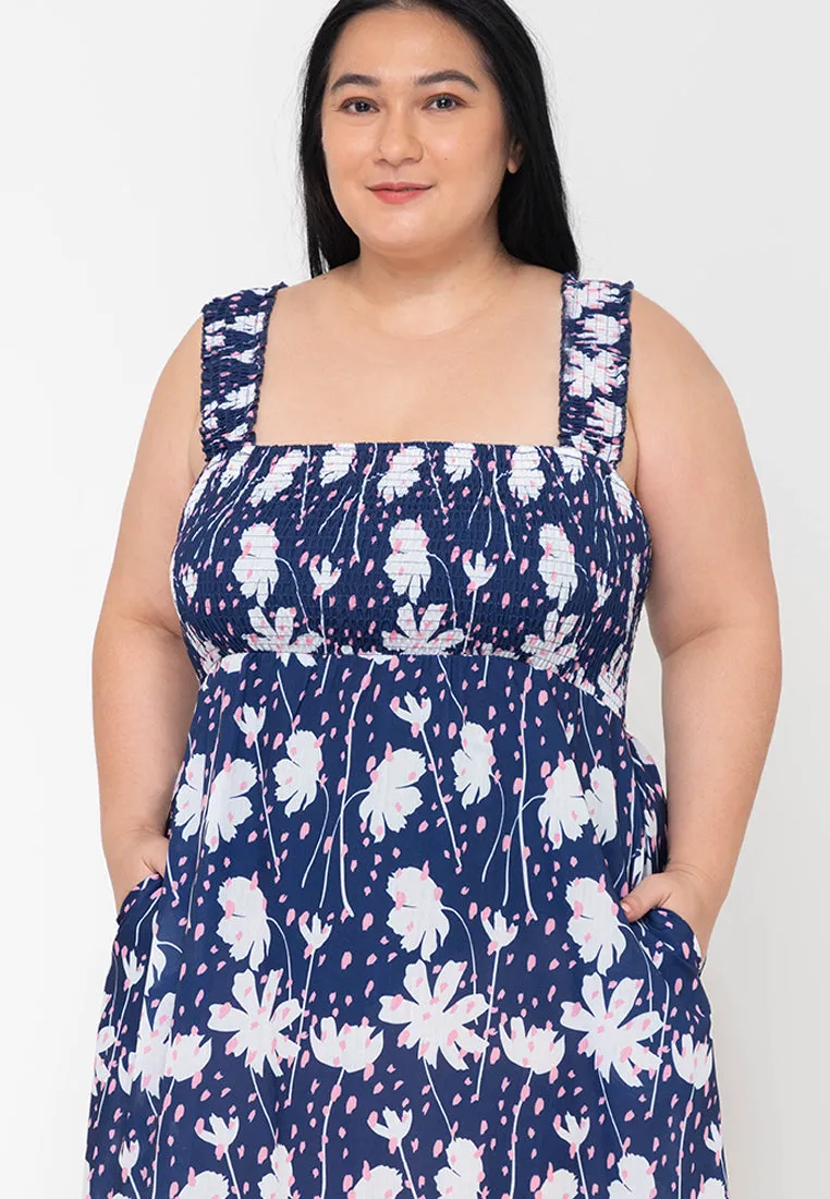 CALINA Sleeveless Smocked Dress