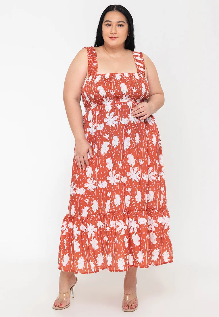 CALINA Sleeveless Smocked Dress