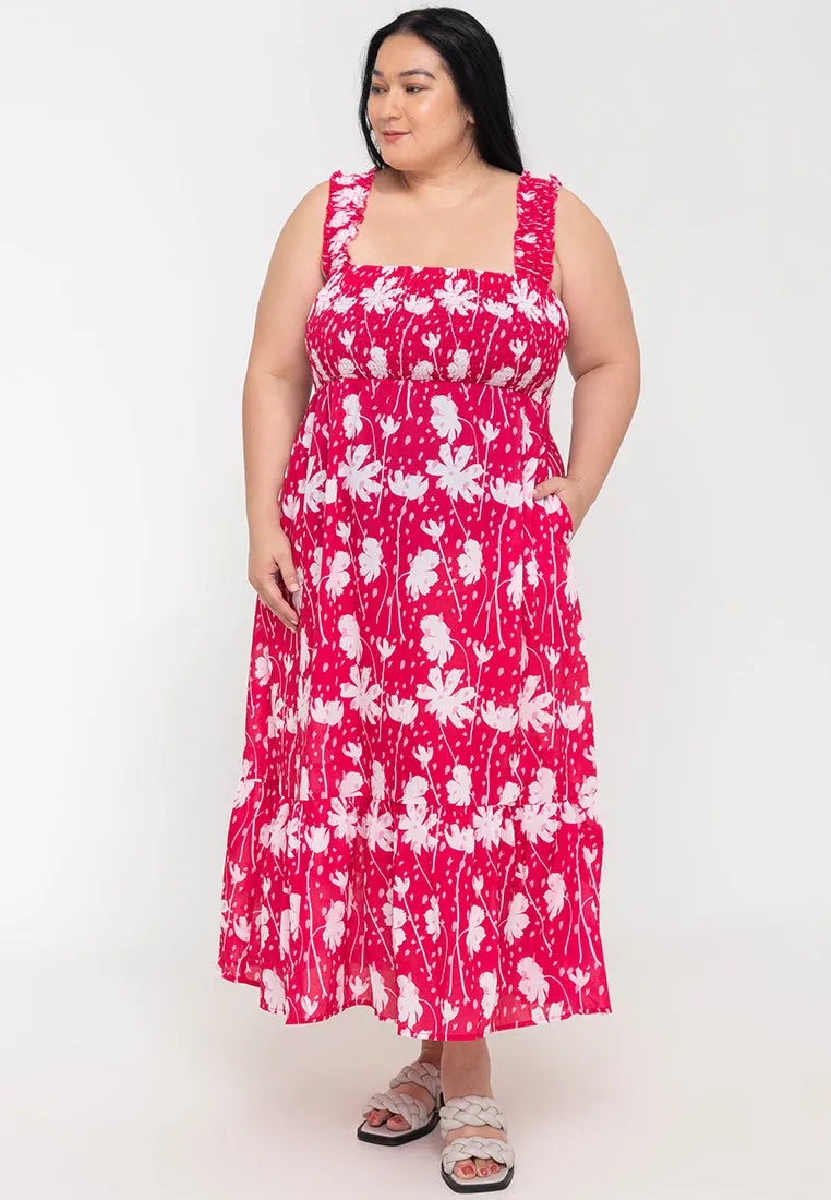 CALINA Sleeveless Smocked Dress
