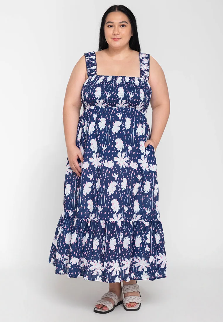 CALINA Sleeveless Smocked Dress
