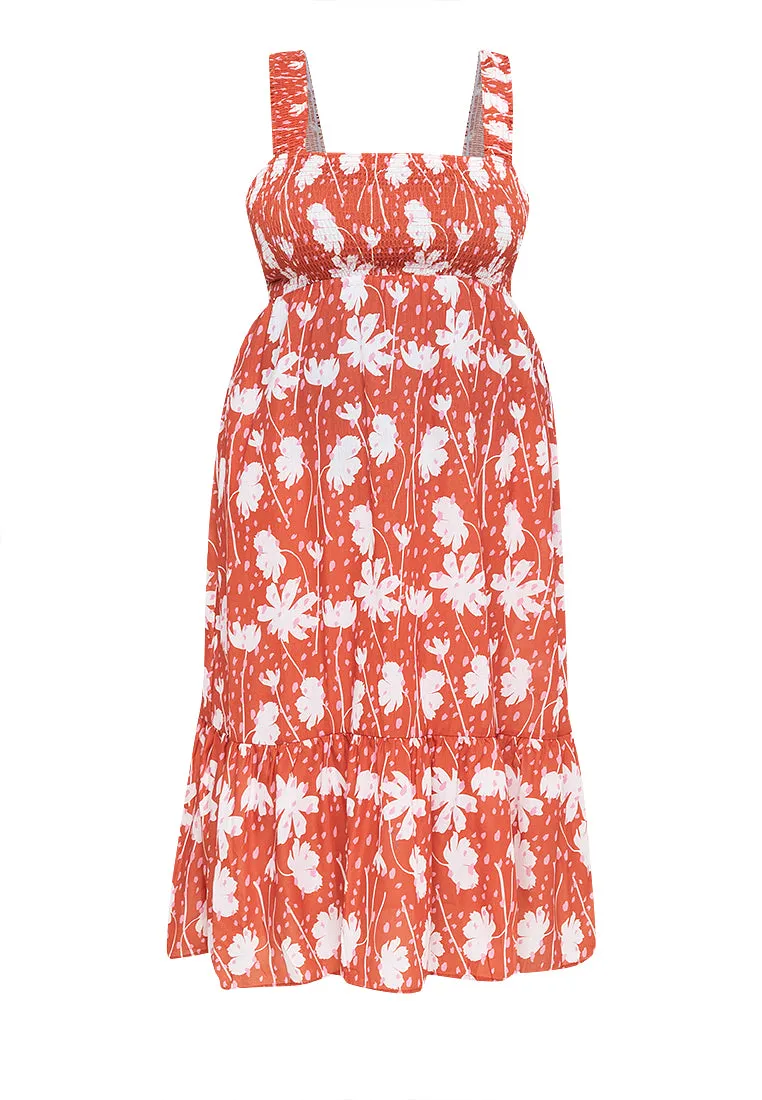 CALINA Sleeveless Smocked Dress