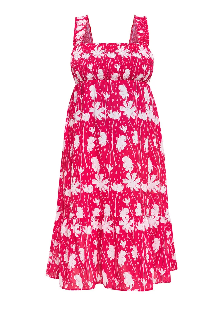 CALINA Sleeveless Smocked Dress
