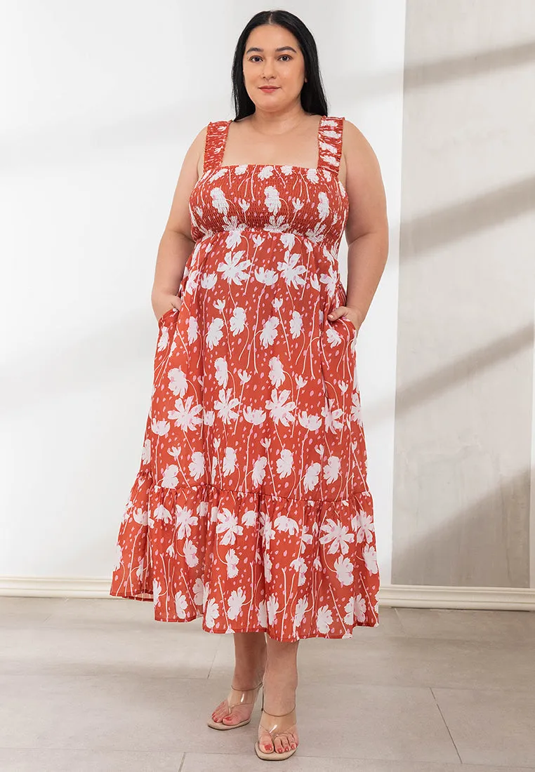 CALINA Sleeveless Smocked Dress