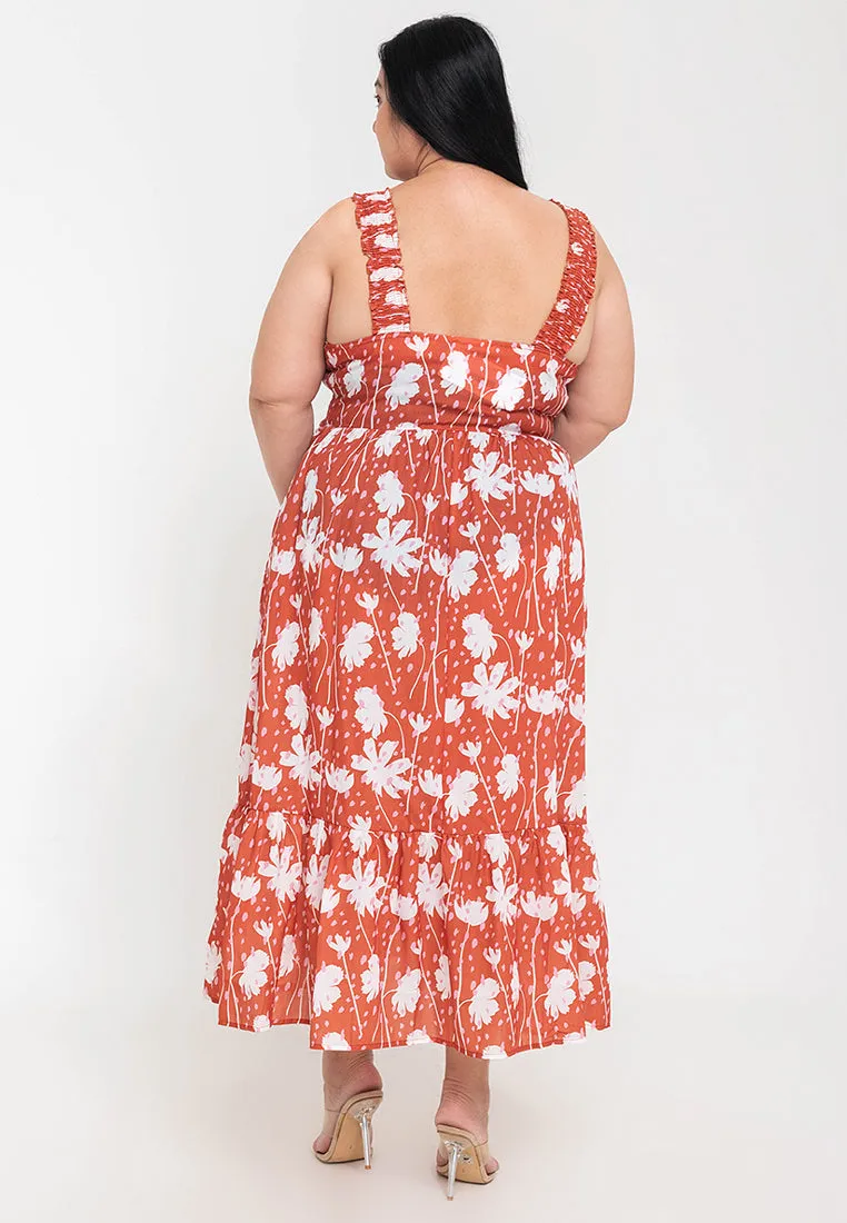 CALINA Sleeveless Smocked Dress