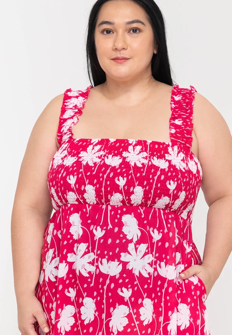 CALINA Sleeveless Smocked Dress