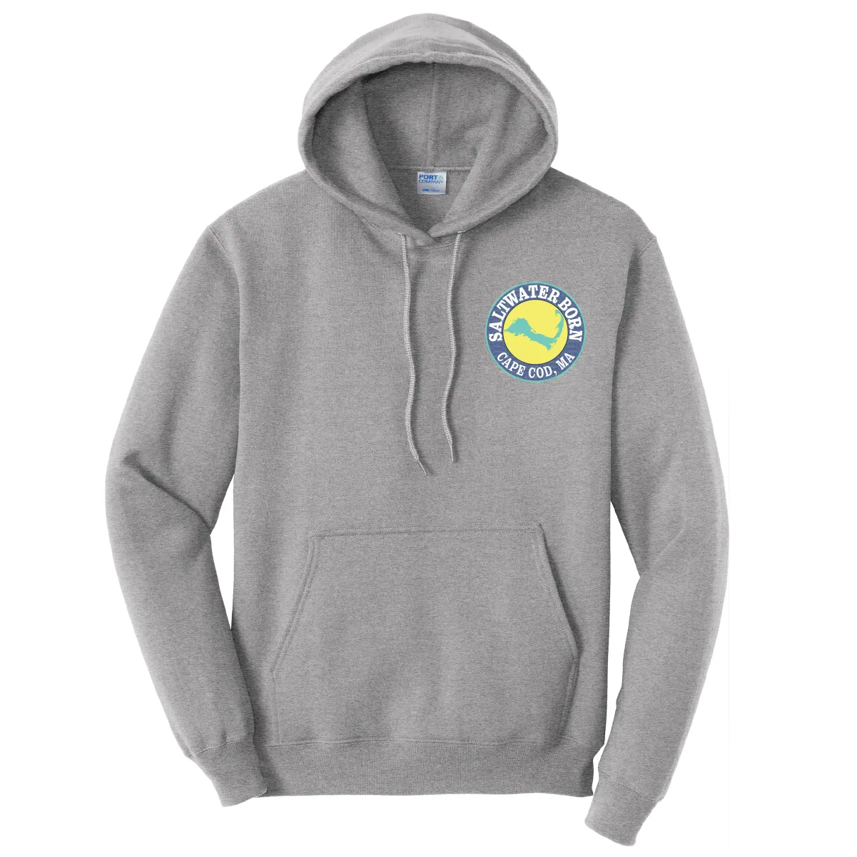 Cape Cod, MA Jaws Men's Cotton Hoodie