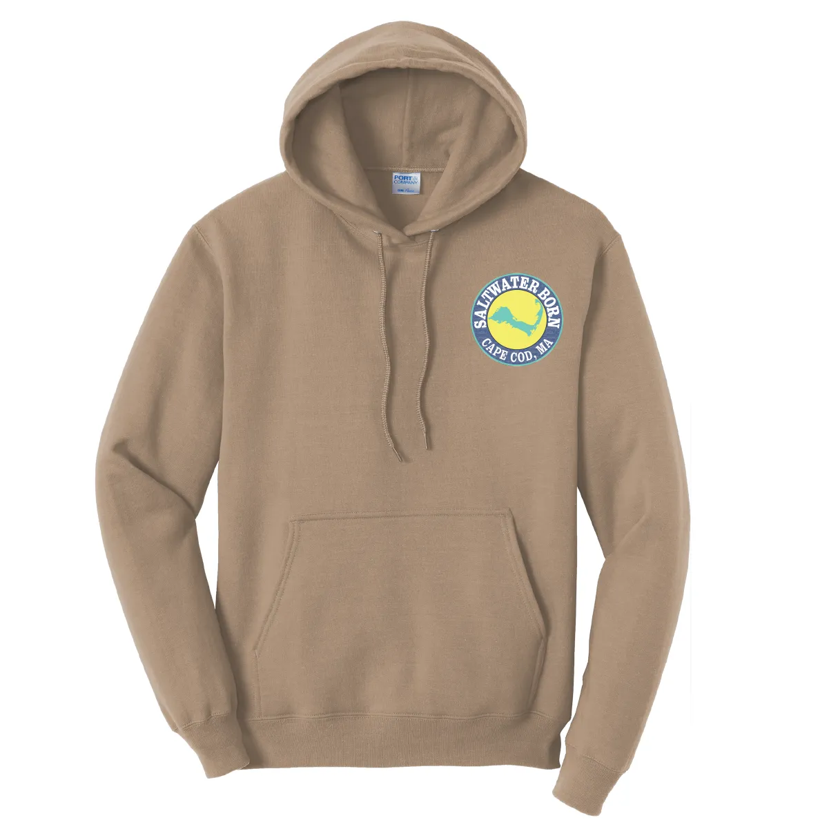 Cape Cod, MA Jaws Men's Cotton Hoodie