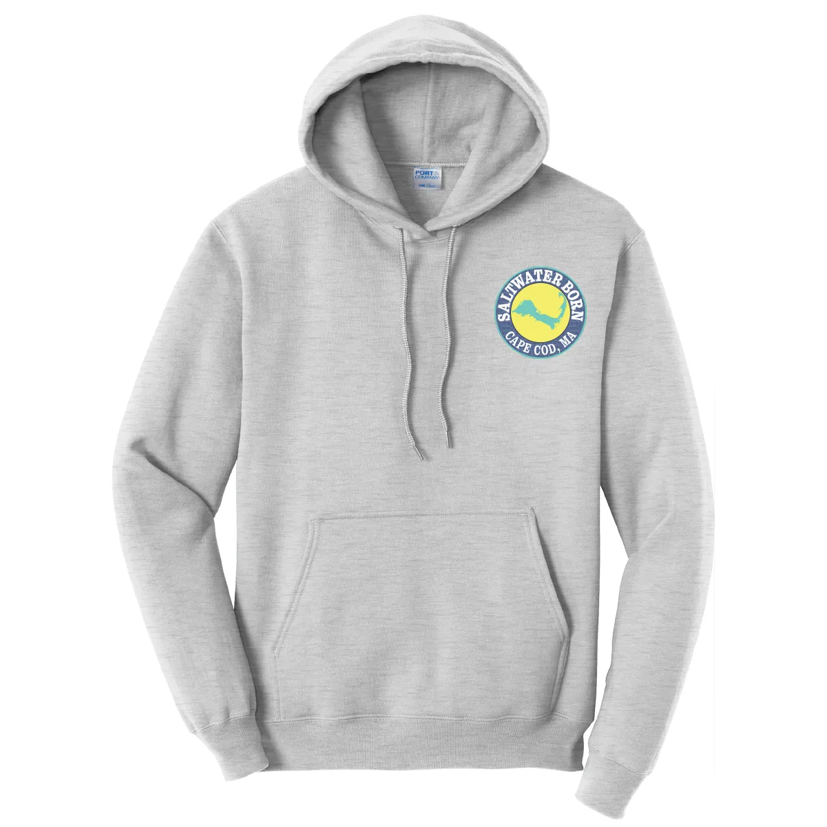 Cape Cod, MA Jaws Men's Cotton Hoodie