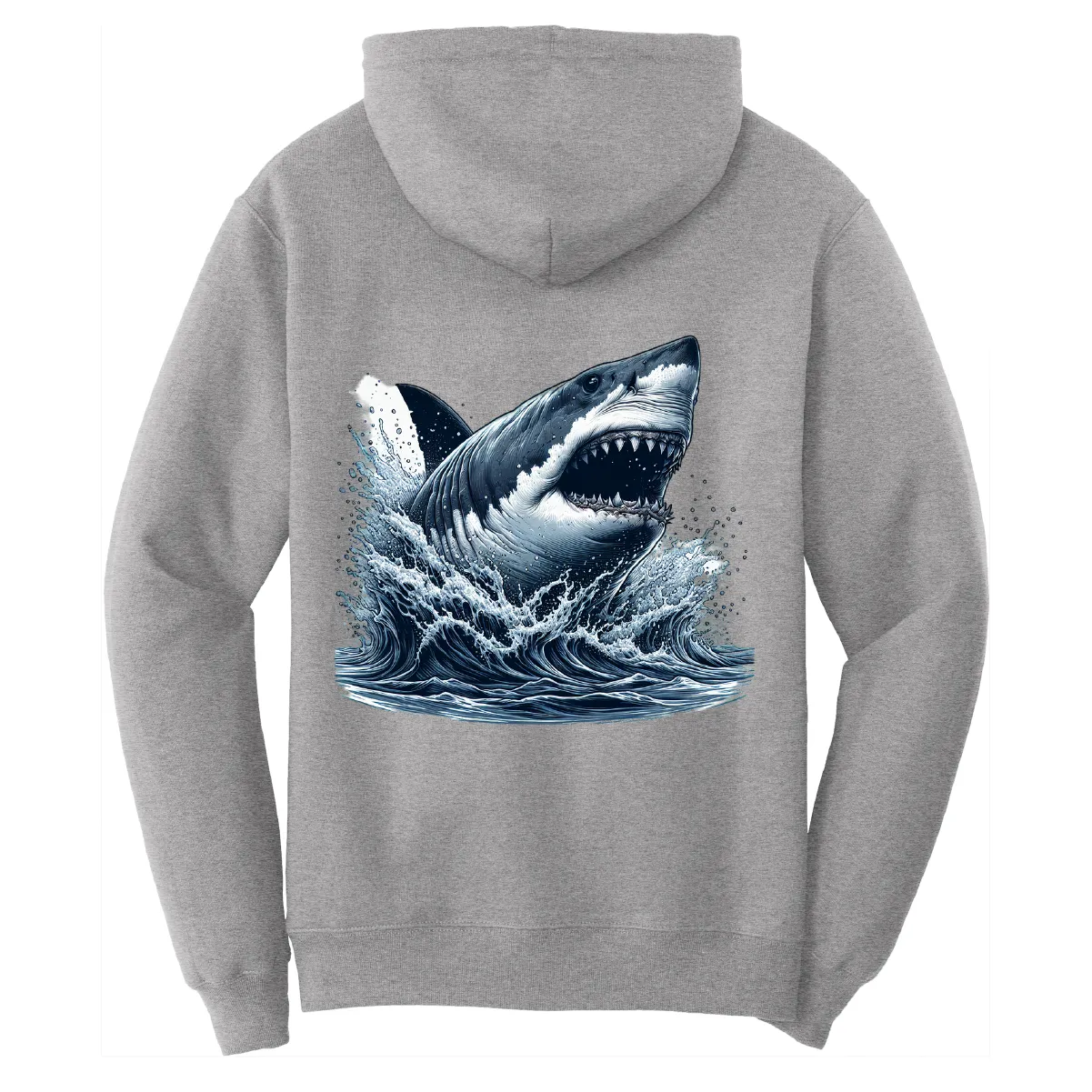 Cape Cod, MA Jaws Men's Cotton Hoodie