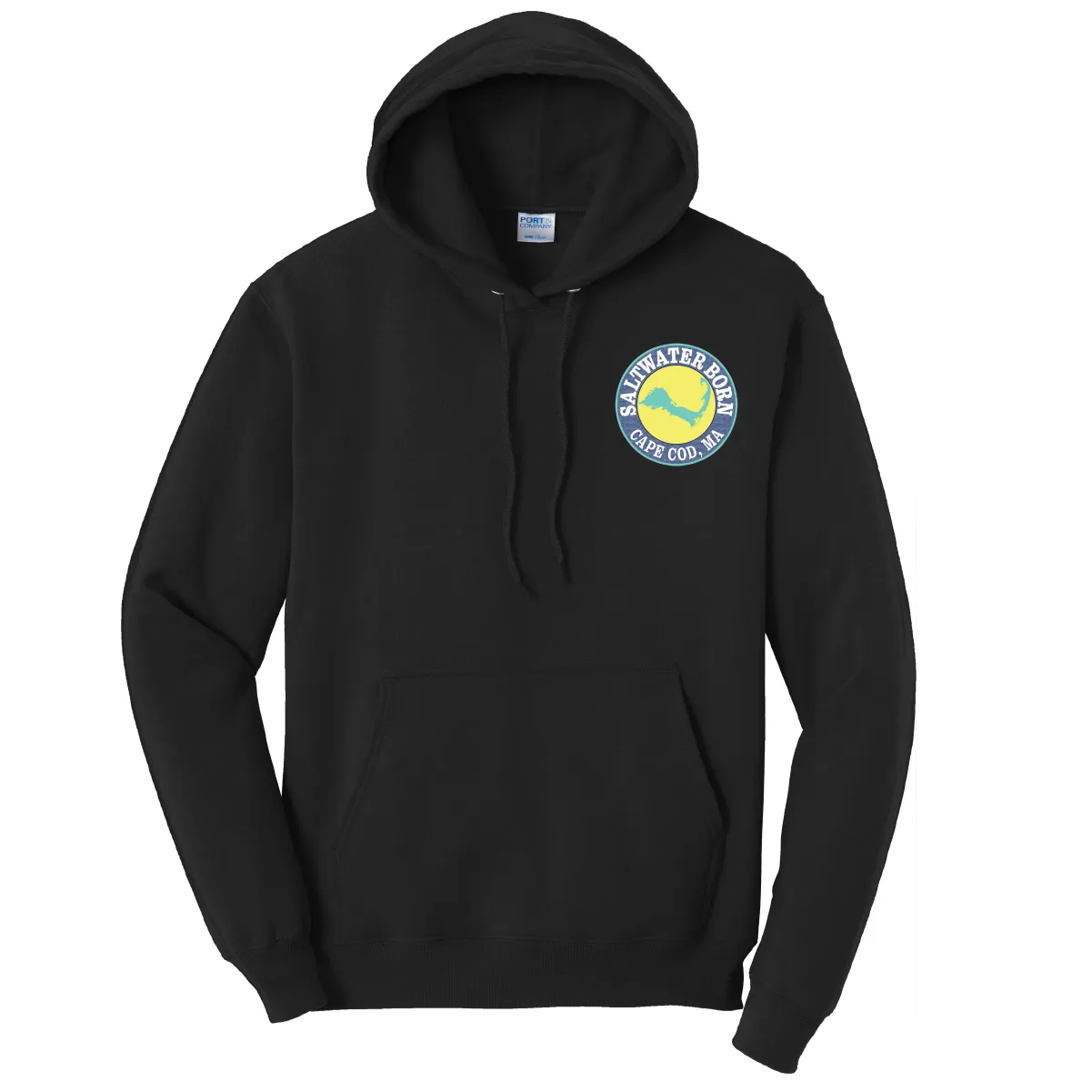 Cape Cod, MA Jaws Men's Cotton Hoodie
