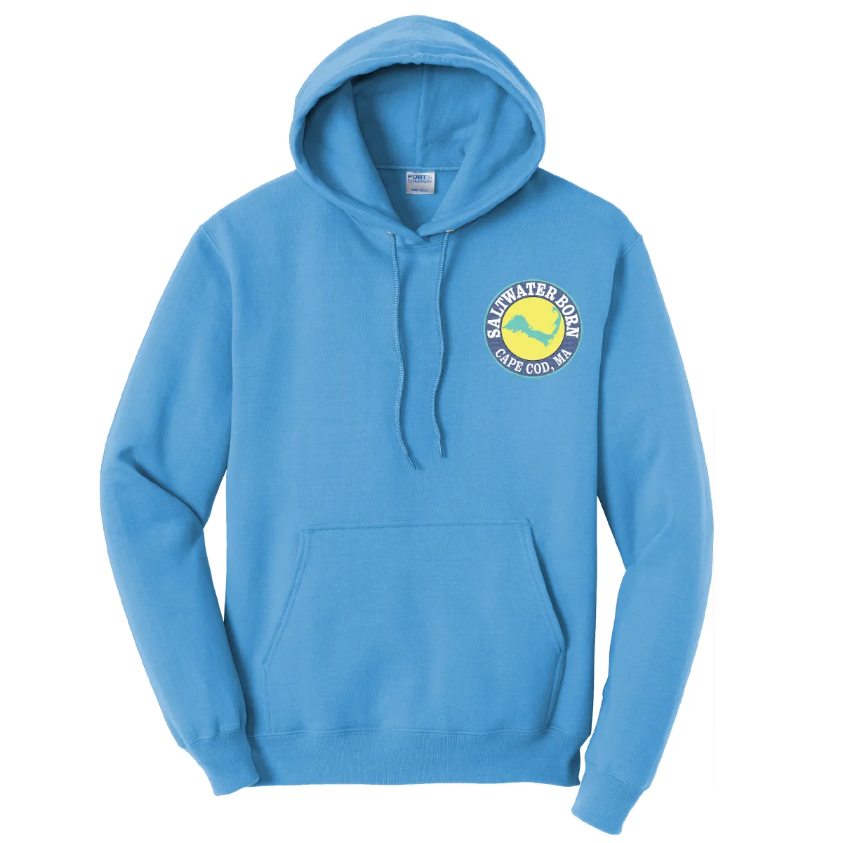Cape Cod, MA Jaws Men's Cotton Hoodie