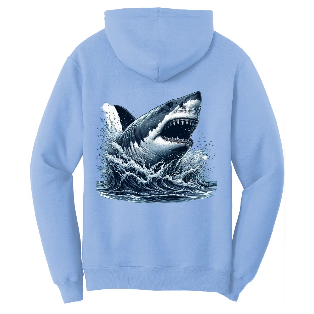 Cape Cod, MA Jaws Men's Cotton Hoodie