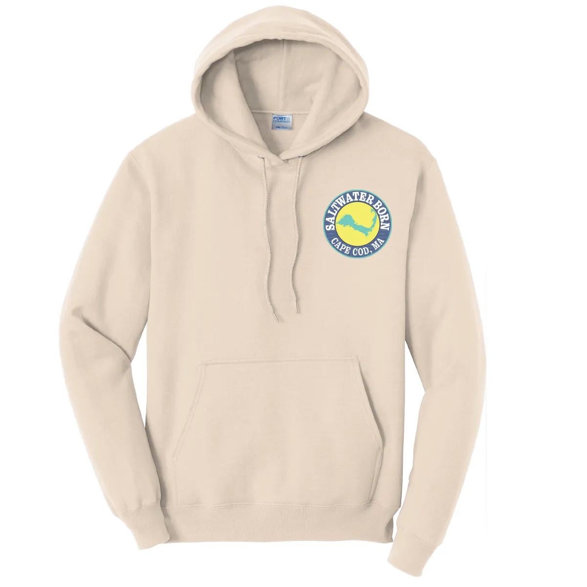 Cape Cod, MA Jaws Men's Cotton Hoodie