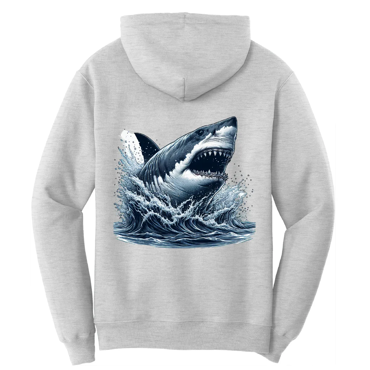 Cape Cod, MA Jaws Men's Cotton Hoodie