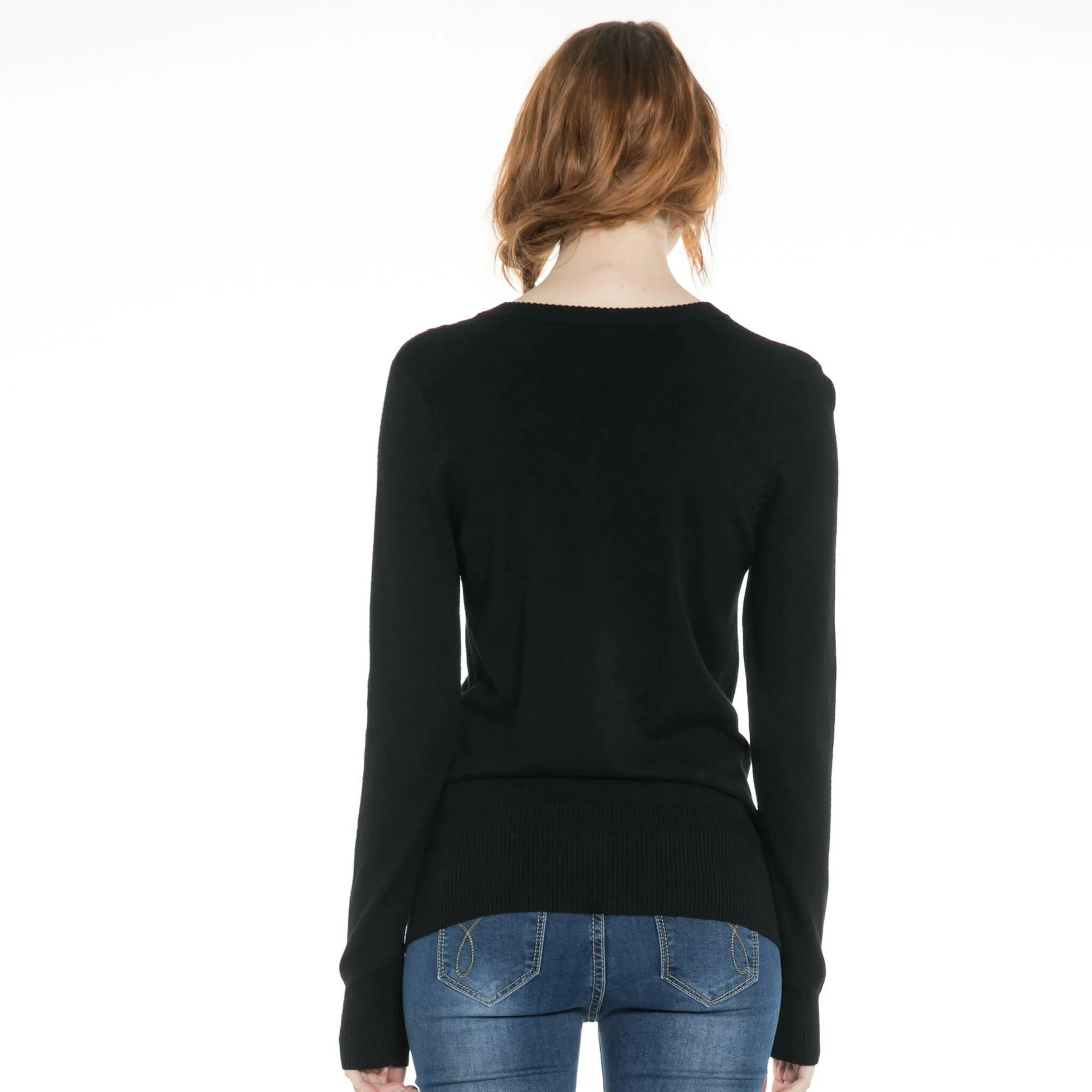 Chain Stitching Embroidery Sweater