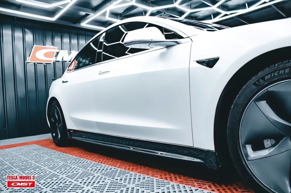 CMST Tuning V3 Side Skirts for Tesla Model 3 Performance/Base Carbon Fiber/FRP