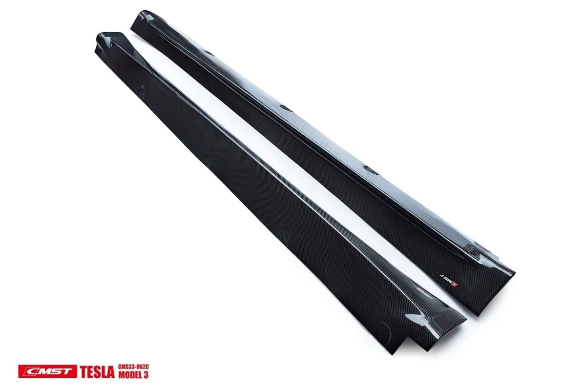 CMST Tuning V3 Side Skirts for Tesla Model 3 Performance/Base Carbon Fiber/FRP