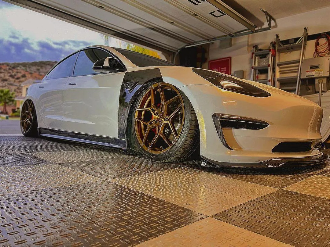 CMST Tuning V3 Side Skirts for Tesla Model 3 Performance/Base Carbon Fiber/FRP