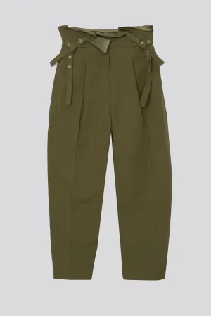 Cotton Linen Paperbag Pant
