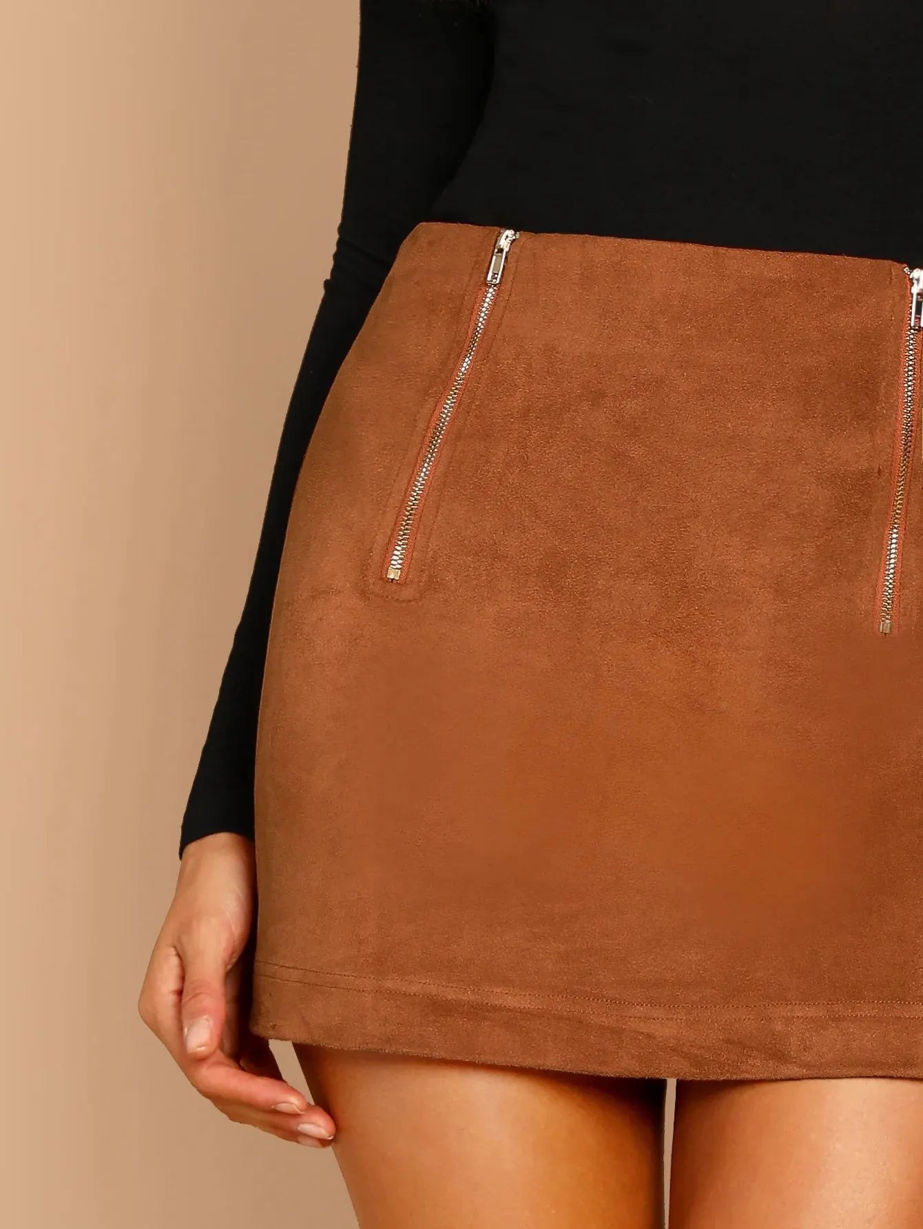 Double Zip Bodycon Skirt( CLEARANCE SALE