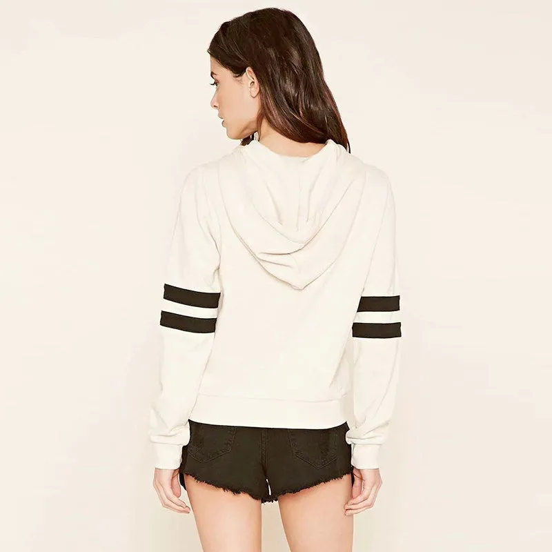 Drawstring Color Block Patchwork Hoodie