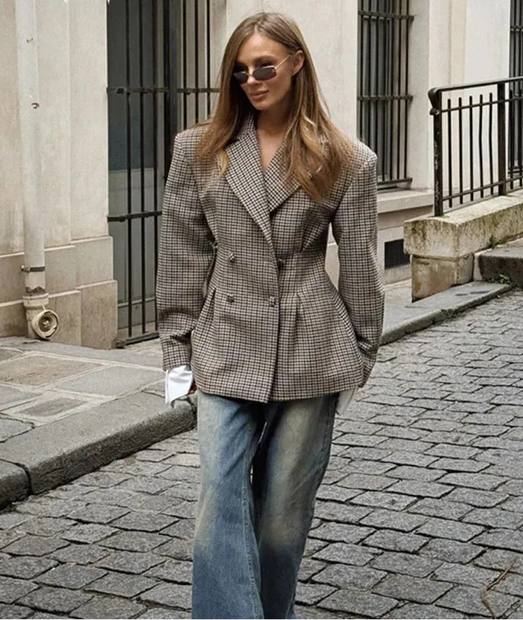 Elegant Vintage Double Breasted Blazer