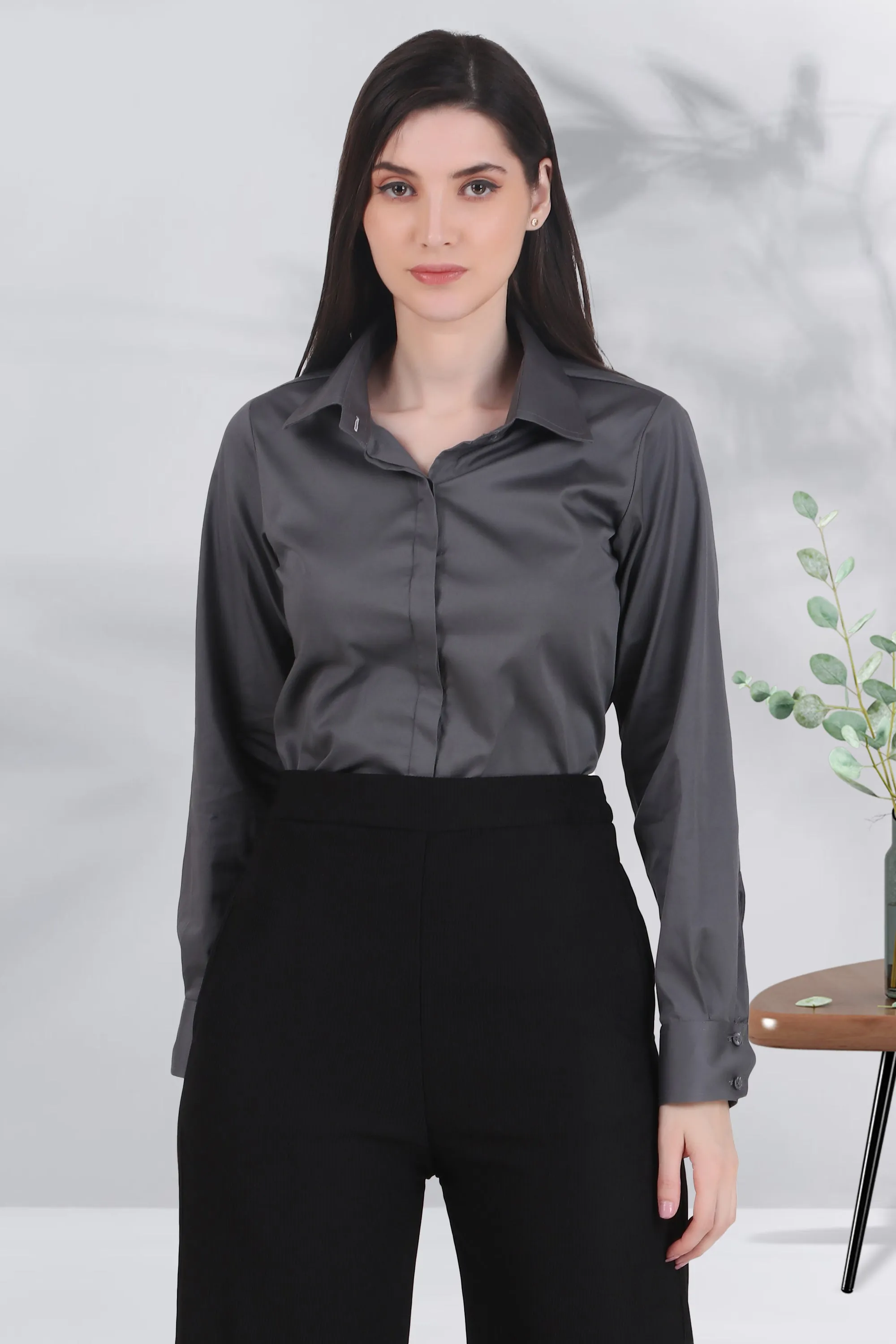 Essential Formal Shirt, Dark Gray