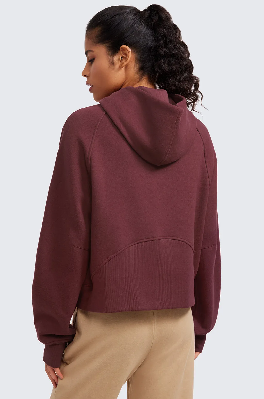 Fleece Lined Half Zip Hoodies