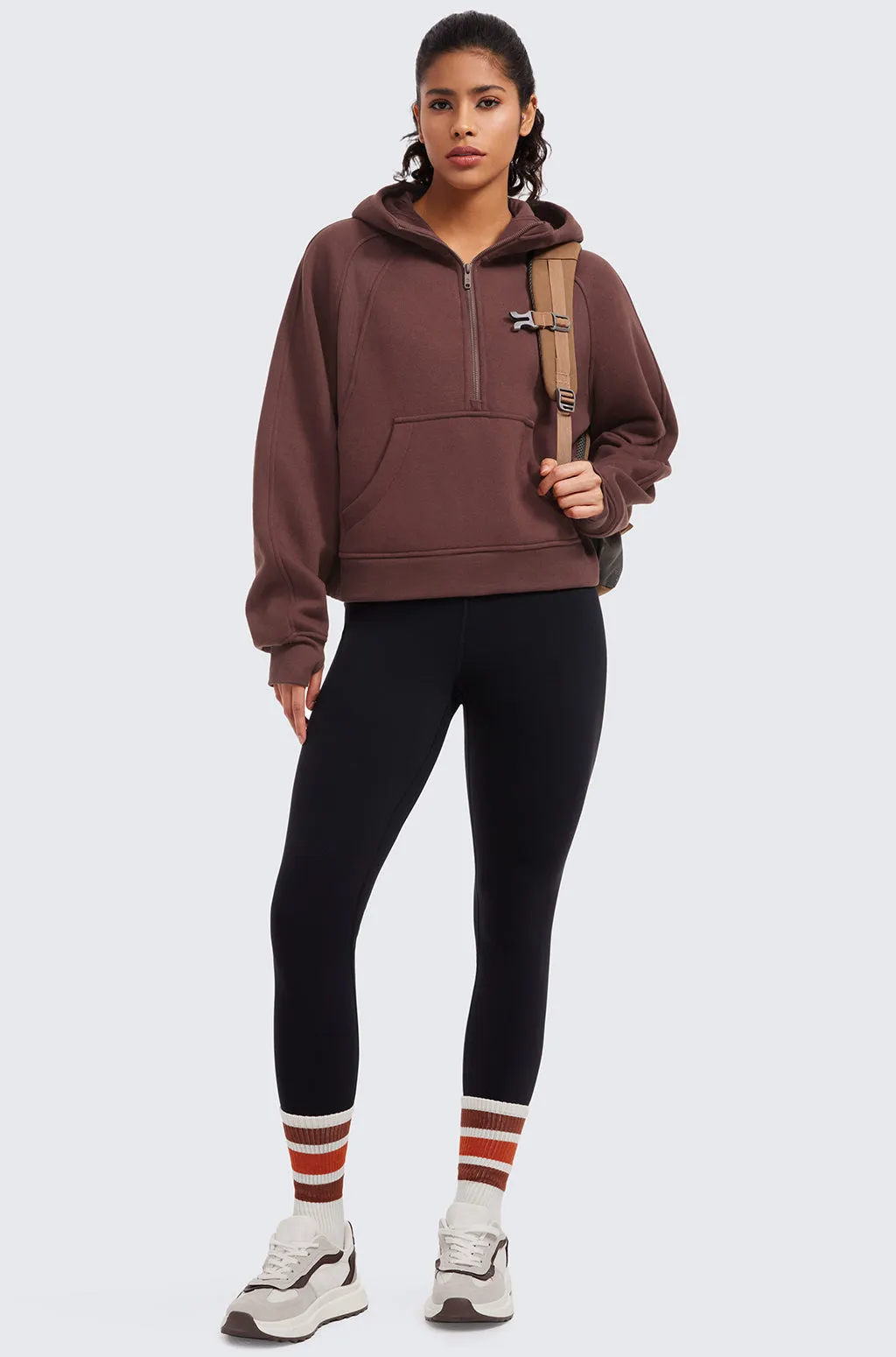 Fleece Lined Half Zip Hoodies