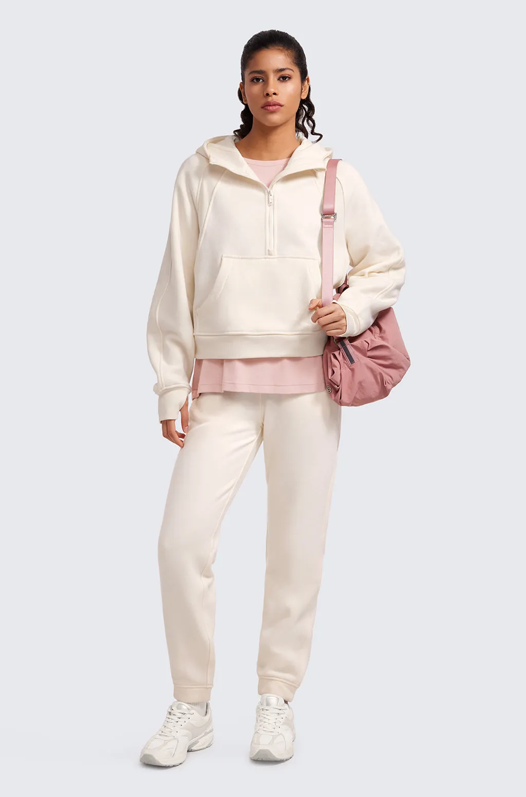 Fleece Lined Half Zip Hoodies