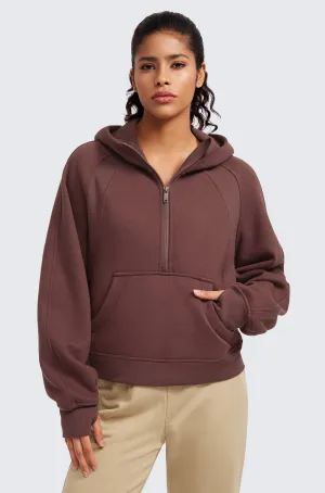 Fleece Lined Half Zip Hoodies