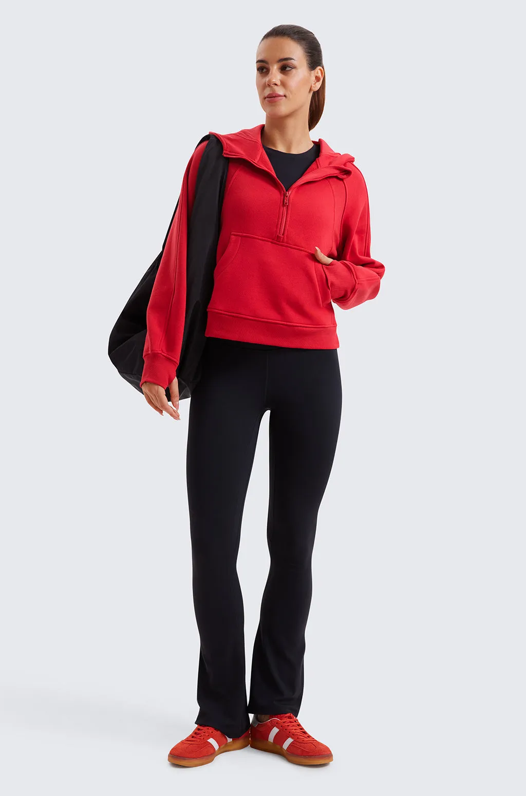 Fleece Lined Half Zip Hoodies